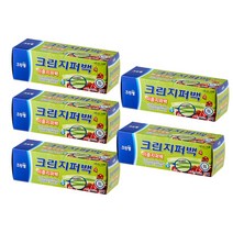 크린랩 이중지퍼백 소형 18cm x 20cm 20매, 5개, 소(S)