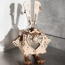 [무료배송][영문판] 로보타임 오르골 ROBOTIME DIY STEAMPUNK MUSIC BOX AM481 Bunny 토끼