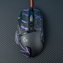 Topsky 마우스 스티커 Btl 땀 흡수 스티커 Logitech G502 영웅 Se 펑크 마우스 미끄럼 방지 스티커 유선 무선, 블랙 퍼플, 하나