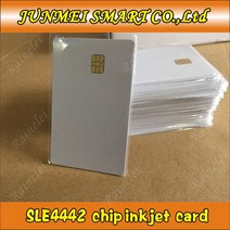 전자키 복사기 스티커 50 PCS 화이트 잉크젯 인쇄 가능한 PVC IC SLE 4442 카드 ISO 7816 빈 스마트 연락처, 한개옵션0