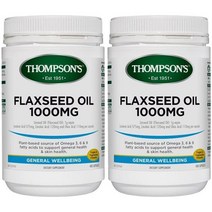 호주직구 Thompsons 톰슨 젤-프리 플랙씨드 오일 1000mg 400캡슐 2팩