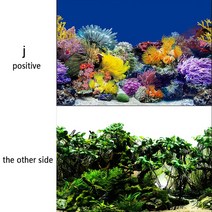 물멍 큐브 어항 하단섬프어항 자동청소어항수족관 배경 물고기 탱크 그림 HD 3D 스테레오 벽지 조경 장식, 14 Section J_03 30x60