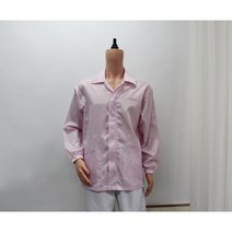 [제전 사파리 상의] 핑크 Y카라 상의 방진복 크린룸 정전기방지 무진복 제전가운, 3XL, 핑크(Y카라)