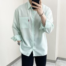 데일트 남자 링클프리 오버핏 봄 셔츠 남방