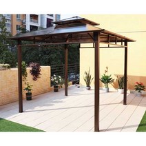파고라 바베큐장 조립식 원두막 썬룸 퍼걸러 테라스, 2.5x2.5m  파빌리온 (기둥 8cm)