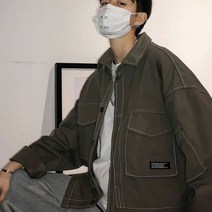 가바바 남성 자켓 빈티지 봉제선 라인 포인트 오버핏 자켓 G30155