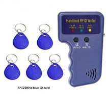 핸드 헬드 125KHz EM4100 RFID 복사기 작성기 프로그래머 리더 EM4305 T5577 재기록 가능한 ID Keyfobs 태그 카드, 02 with 5 keys