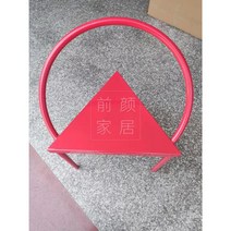 인더스트리얼 메탈 인테리어 카페 의자, 아이언레드40cm