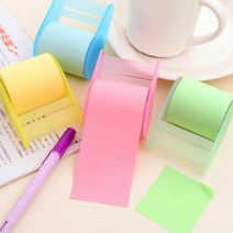 다이어리레시피 잘라쓰는 점착식 메모지 컬러롤 스티키 파스텔 4종, P27-05: 핑크리필