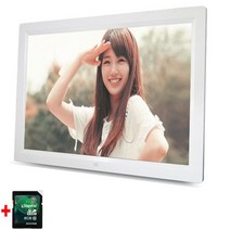 전자액자 디지털사진액자 메뉴보드 15 인치 1280x800/16:9 LED 와이드 스크린 서스펜션 디지털 사진 프레임, 02 white and 8gb_01 EU 플러그, 02 white and 8gb_01 EU 플러그