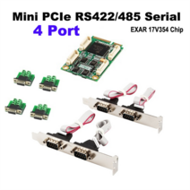 대덕미니 PCIe 4 포트 RS422 Db9 절반 크기 직렬 산업용 I/O 컨트롤러 카드, 한개옵션0