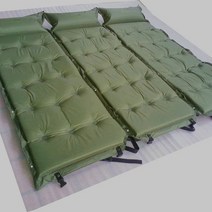 에어매트 야전 간이침대 야외 아웃도어 캠핑 차박, 레드 그레이 190x60x5cm