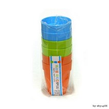 파스텔 파티컵 소 6p (7cmx8cm) PP 플라스틱 잔 컵 칼라 컬러, 상세페이지 참조