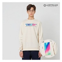 에어워크주니어 오로라 레터링 기모 맨투맨 티셔츠
