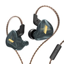 인이어 KZ EDX 유선 헤드셋 스포츠 이어 버드 게임 모니터 이어폰 마이크 포함 HiFi 스테레오 베이스 DJ 음악 전화 헤드폰, EDX BG With MIC_CHINA