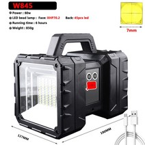 슈퍼 브라이트 XHP100 LED Usb 충전식 더블 헤 서치라이트 휴대용 손전등 작업 포트라이트 플러들링 라이트 플래시라이트 XHP70 토치 라이트닝 조명, Pacakge C (XHP70)|CHINA
