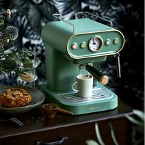 220V 레트로 이탈리아 펌프 압력 커피 머신 15 바 고압 폼 1.2L 대용량 물 탱크 메이커, 03 UK