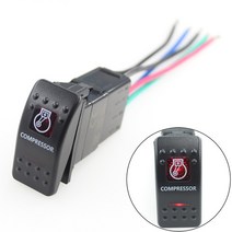 방수 5 핀 SPST ON/OFF 10A/24V 20A/12V LED 조명 자동차 압축기 스위치 토글 와이어 하네스 커넥터 포함, [01] 파란