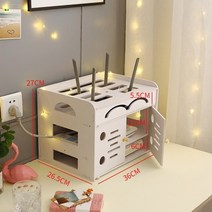 라우터 스토리지 박스 무선 와이파이 셋톱 데스크탑 네트워크 케이블 와이어 플매트 카펫 러그인 상단 러그 보드 브래킷 정리 컴퓨터 오피스 인터넷, 한개옵션1, [12] white 3Cell XL