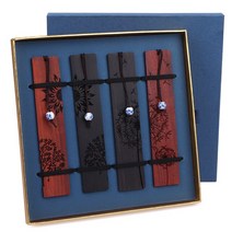 북링 북집게 북다트 독서링레트로 조각 마호가니 북 마크 중국 스타일 나무 책갈피 학생 사무실 쓰기 용품, 01 4PCS