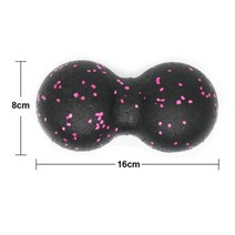 땅콩 마사지 볼 세트 라크로스 볼 물리적 트리거 포인트 테라피 근막 릴리스 근육 매듭 요가 크로스 핏 셀, 12 BlackPink16cm, 12 BlackPink16cm