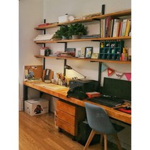 남매 공부책상 트윈 2200 형제 쌍둥이 자매 이인 커플, 테이블+3층프레임(140사양)(테이블두께5