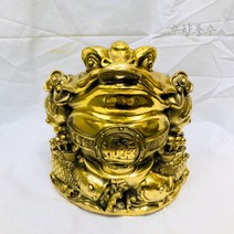 주물 황금 골드 세발두꺼비 삼족두꺼비 두꺼비 삼족섬 풍수 인테리어 장식 소품 수향풍수