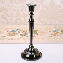 메탈 레스토랑 양초 캔들 홀더 스탠드 아연 합금 고품질 무드등 결혼식 Candelabra, 1-black