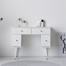 [달콤디자인] 세인트 LPM 수납 철제 콘솔 화장대 900 /착불, 그레이/화이트다리