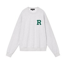 [베루툼] RTW-ST118 R Floking SweatshirtsㅣWhite Melange Grey