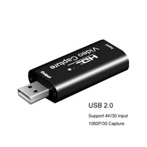캡쳐보드 캡처보드 컴퓨터 라이브 스트리밍 방송용 미니 4k, USB 2.0