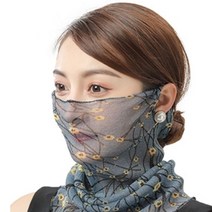 쁘띠 다용도 스카프 페이즐리 꽃무늬 목 골프 등산 마스크