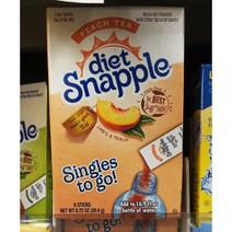 diet snapple 다이어트 스내펄 복숭아티 드링크 믹스 6개입 20.4g x12박스, 12박스