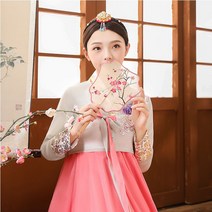 어른한복 여성 세트 하객 빅사이즈 77 전통 꽃무늬 자수 금박 무용 의상