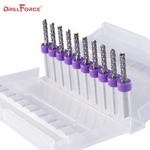 밀링커터 엔드밀 나사 볼록 십자 드릴 공구 비트세트 PCB 밀링 커터 피쉬 테일 옥수수 텅스텐 카바이드 미니 엔드 밀 조각 10PCs, 2.0.5mm 10pc