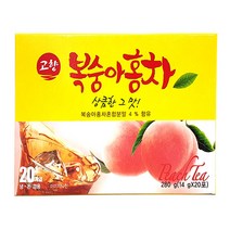 유니크앤몰 고향 오미자차 복숭아홍차 냉온겸용 홍차 과일차, 5개, 고향 복숭아홍차20개입