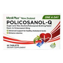 Mediplus 메디플러스 뉴질랜드 폴리코사놀 Policosanol-Q 66.8 60정, 1개, 1세트