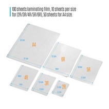 코팅 라미네이터 0mi 열 라미네이팅 필름 인화지 문서용 PET 클리어 시트 그림 2R 3R 4R 5R 6R 4 100 매, 한개옵션0