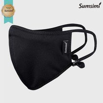 (1+1) [SUMSIMI] 숨시미 특허받은 나노 필터 패션 마스크_프리미엄형, 블랙 (단품), M