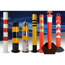 주차 차단봉 말뚝형 중앙분리대봉 주차금지 볼라드, 75 빨간색과 흰색 링 없음