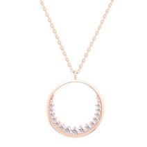 [미니아트] 14Kgp 베일리 큐빅 로즈골드 패션 목걸이 JK367