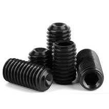M6 블랙 무두볼트 육각 소켓 10개 DIN916 탄소강 합금강 랜치 스크류 렌치 고정, M6 (10개), 5mm