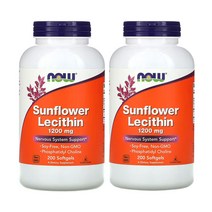 나우푸드 해바라기 레시틴 1 200mg 소프트젤 200정, 200개, 2팩