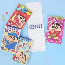 짱구는 못말려 상철 트윈링 수첩 단어장 귀여운 캐릭터 노트 어린이 초등학생 학용품 선물, 단품