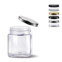 미르코리아 미니사각러그 유리병 골드캡, 100ml, 6개입