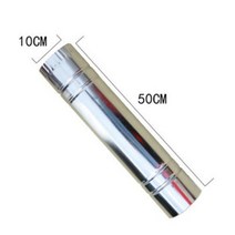 스파이럴 덕트 환기 주름관 후드 배기 환풍기 굴뚝 연통자바라 환기 엘보 호스 공사 연결 90도 상업용 공업용 산업용 업소용 DIY 가정용 셀프, 스테인레스스틸50cm굴뚝
