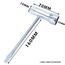 수작업공구 수공구 160mm 전기톱 T 렌치 체인 바 점화 플러그 용접 소켓 스패너 도구 실버, 한개옵션0