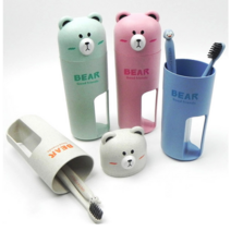 칫솔 케이스 양치컵 세트 칫솔통 양치통, 01 곰돌이 그린, 01 곰돌이 칫솔통