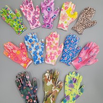 PU 팜코팅 손바닥 코팅 작업 텃밭 농사 장갑 꽃무늬 여성용 코팅장갑 1개, 팜코팅 장갑 옵션 10