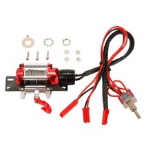 1:10 원격 제어 락 크롤러 등반 자동차 전기 금속 윈치 부품 액세서리 SCX10 D90 용 CNC, [01] Electric Winch